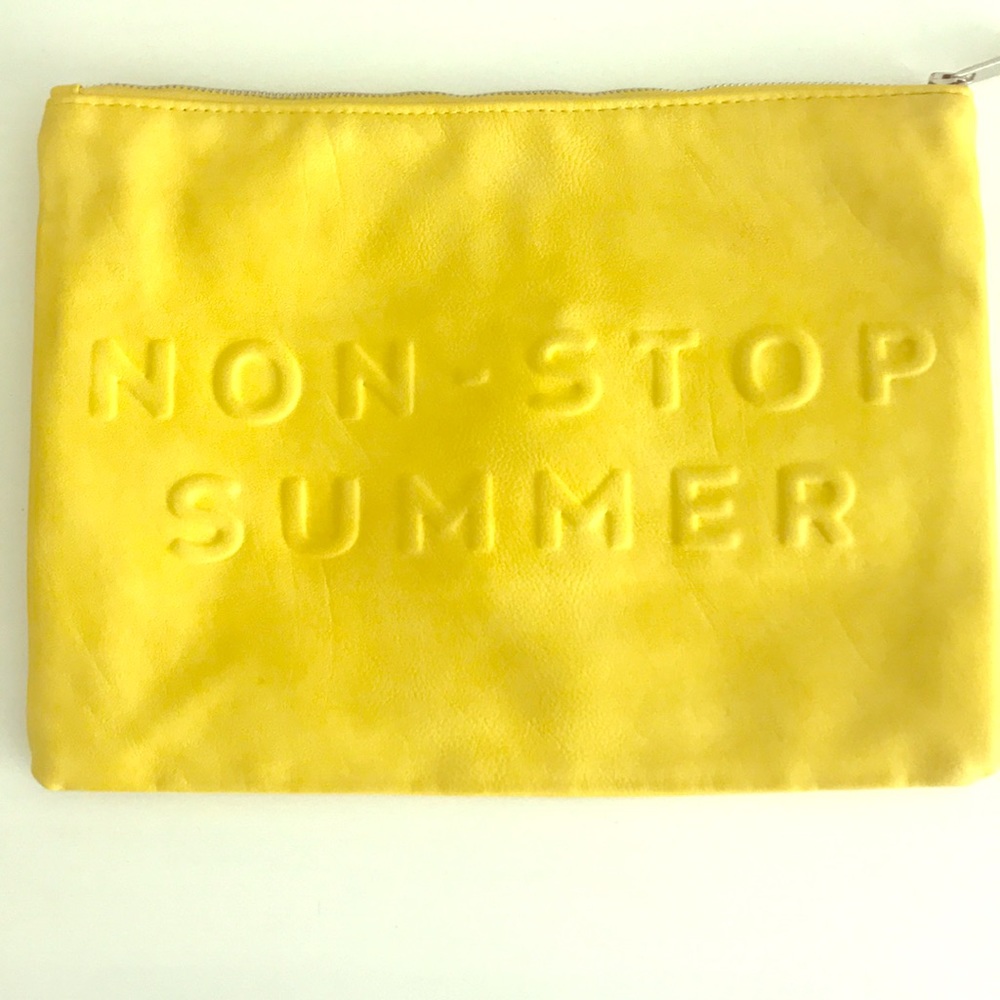 Zara Yellow Leather Clutch